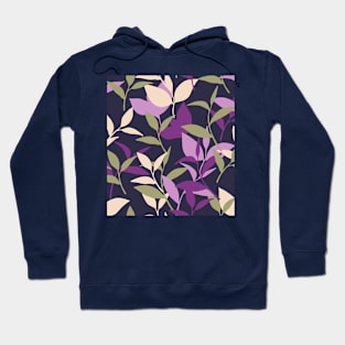 Purple Botanical Foliage Plant Garden Hoodie